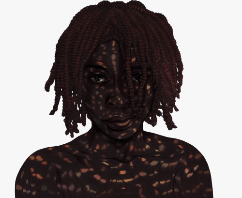 Toyin Odutola. All these garlands prove nothing X, 2013. Pen ink and marker on paper, 14 x 17 in (35.5 x 43.2 cm). © Toyin Odutola. Courtesy of the artist and Jack Shainman Gallery, New York.